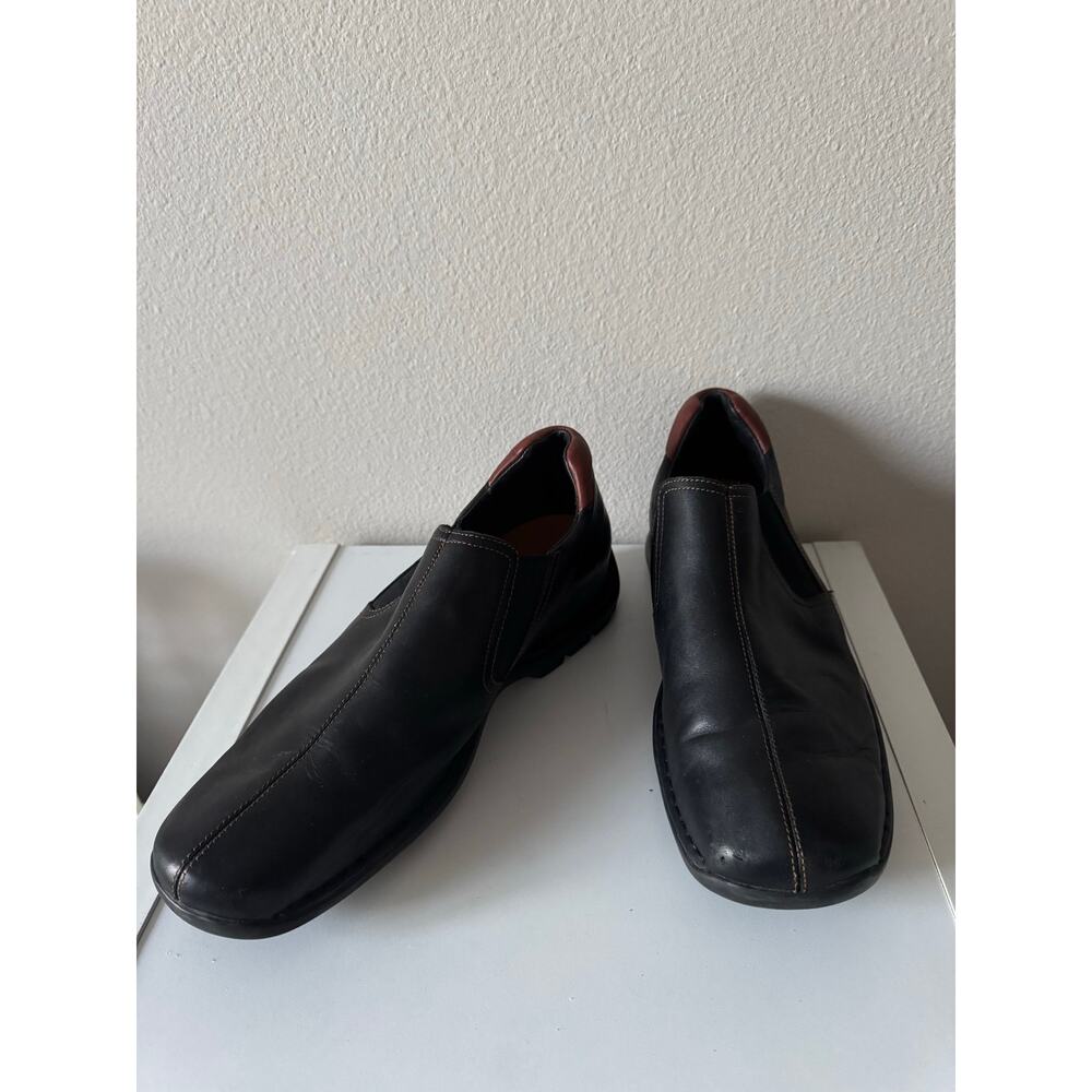 Cole Haan Black Zeno Leather Slip On Loafers Casual Low Comfort Shoes Size 12M